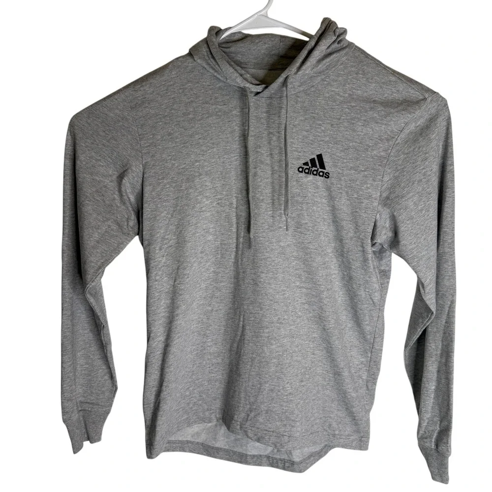 Adidas Men's Grey AEROREADY Long‎ Sleeve Hoodie Sweatshirt Size S